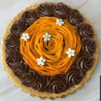seasonal cakes, mango cheesecake